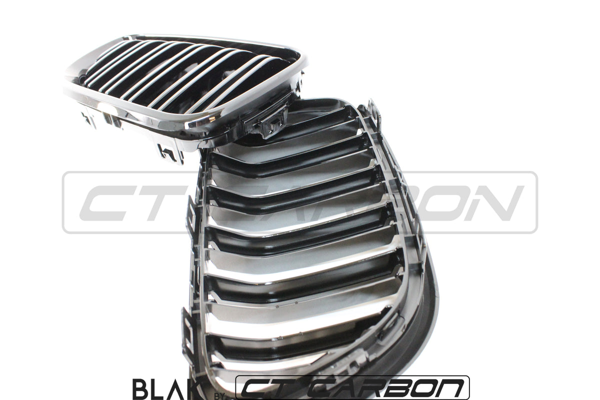 BMW M2 F87 & F22 2 SERIES DOUBLE SLAT BLACK GRILLS - BLAK BY CT CARBON - CT Carbon