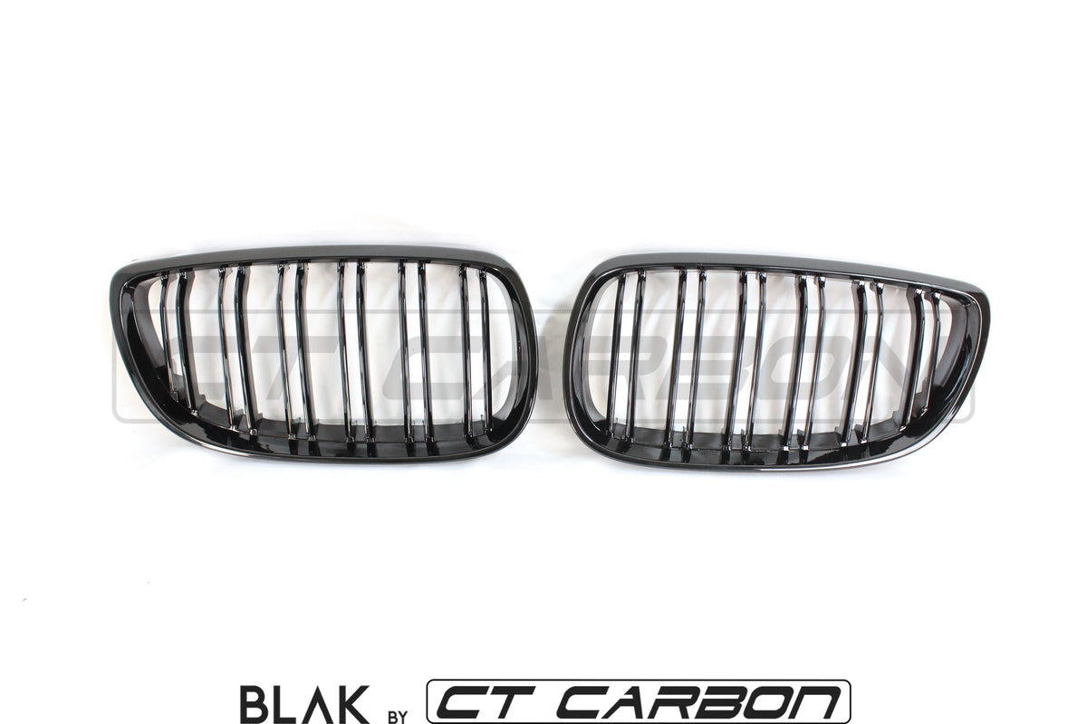 BMW M3 / 3 SERIES E92/E93 DOUBLE SLAT BLACK GRILLES - BLAK BY CT CARBON - CT Carbon