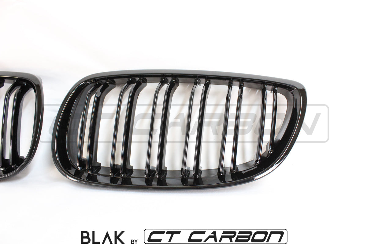 BMW M3 / 3 SERIES E92/E93 DOUBLE SLAT BLACK GRILLES - BLAK BY CT CARBON - CT Carbon