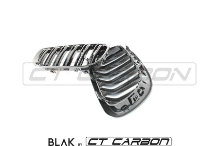 BMW M3 / 3 SERIES E92/E93 DOUBLE SLAT BLACK GRILLES - BLAK BY CT CARBON - CT Carbon