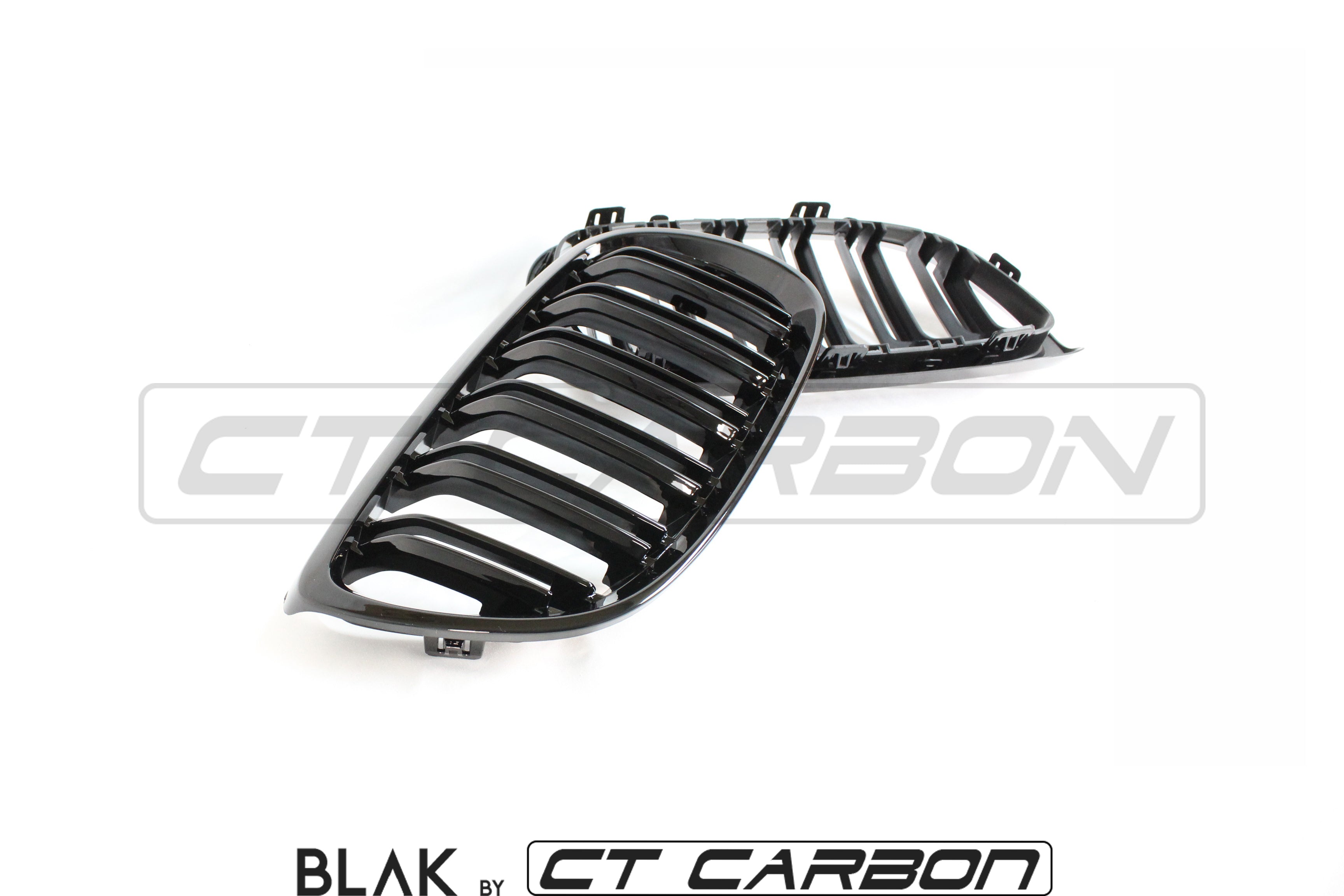 BMW M3 / 3 SERIES E92/E93 DOUBLE SLAT BLACK GRILLES - BLAK BY CT CARBON - CT Carbon