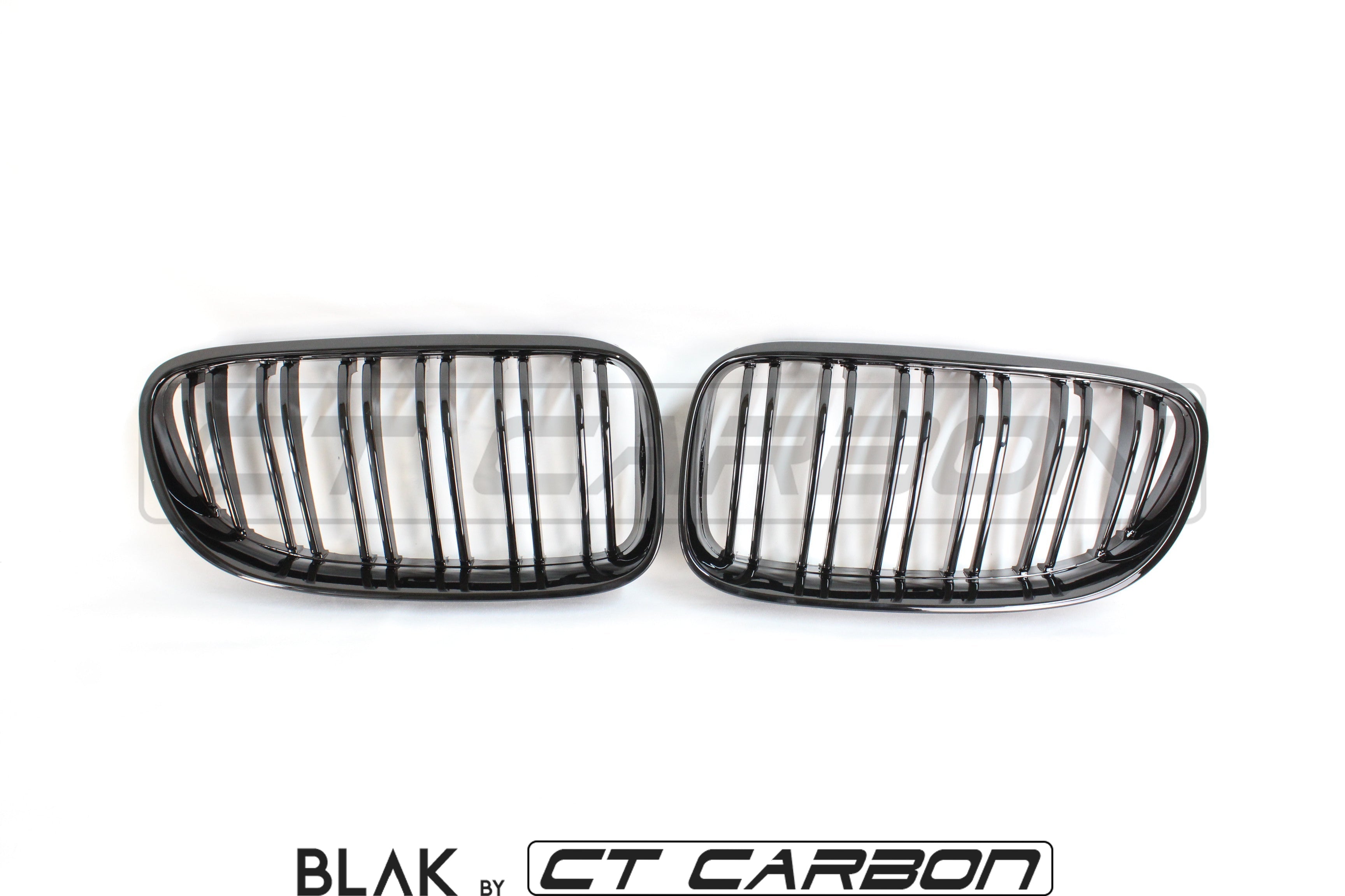 BMW 3 SERIES E92 & E93 LCI DOUBLE SLAT BLACK GRILLS - BLAK BY CT CARBON - CT Carbon