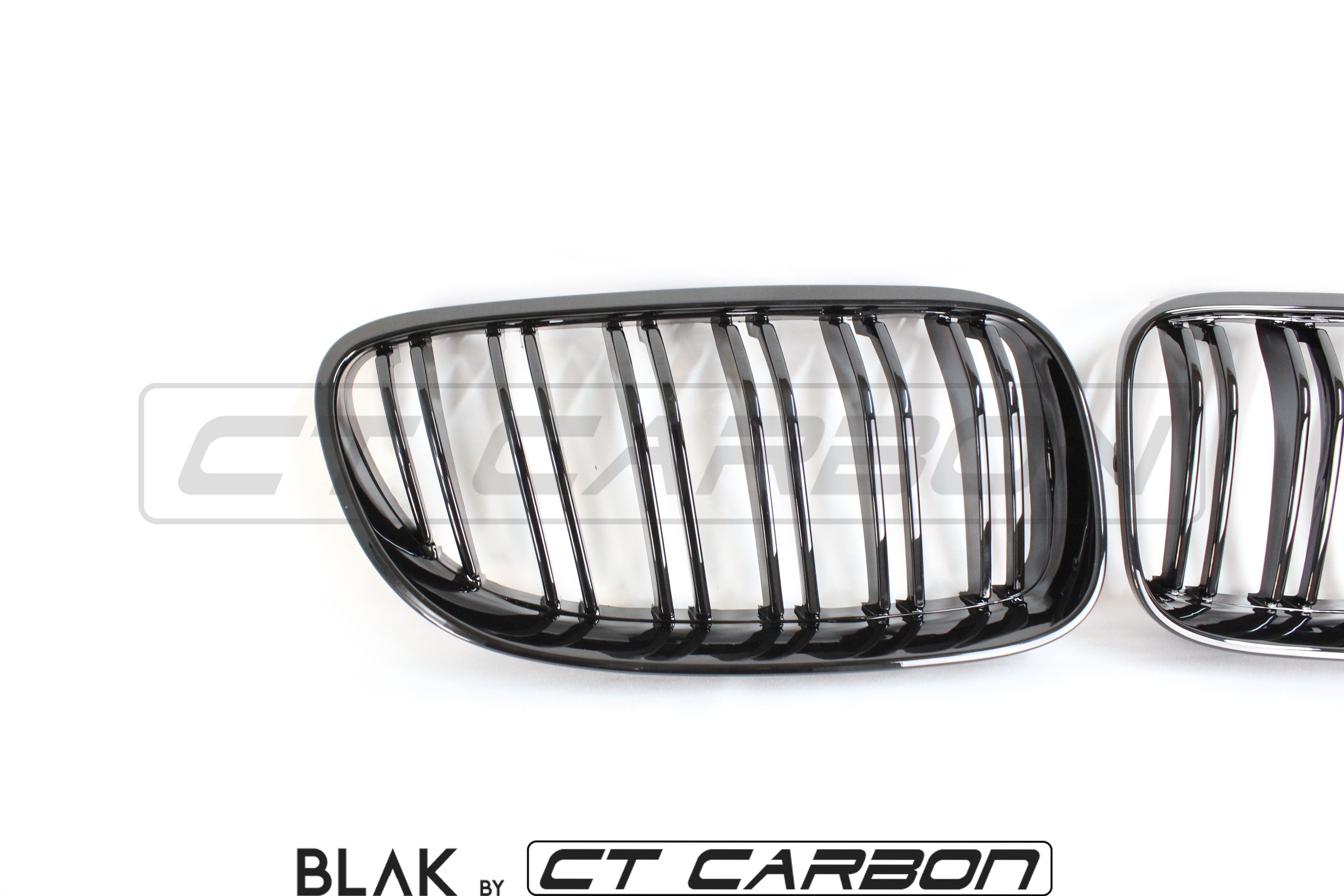 BMW 3 SERIES E92 & E93 LCI DOUBLE SLAT BLACK GRILLS - BLAK BY CT CARBON - CT Carbon