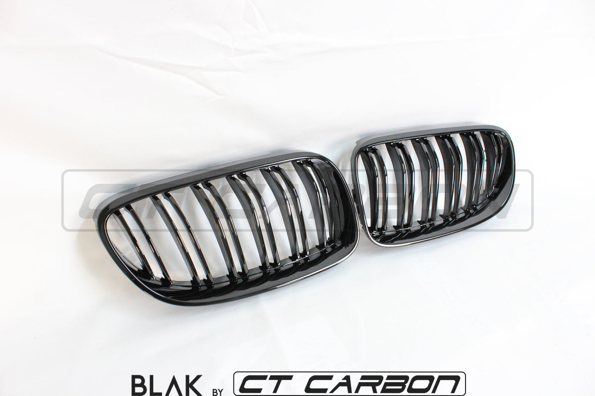 BMW 3 SERIES E92 & E93 LCI DOUBLE SLAT BLACK GRILLS - BLAK BY CT CARBON - CT Carbon