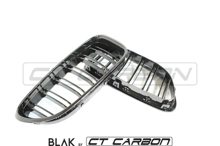 BMW 6 SERIES & F06 F12 F13 DOUBLE SLAT BLACK GRILLS - BLAK BY CT CARBON - CT Carbon