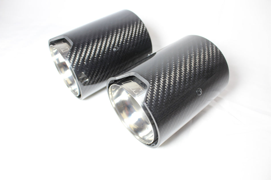 BMW CARBON EXHAUST TIPS 135i/140i/235i/240i/335i/340i/435i/440i - CHROME (SET OF 2)