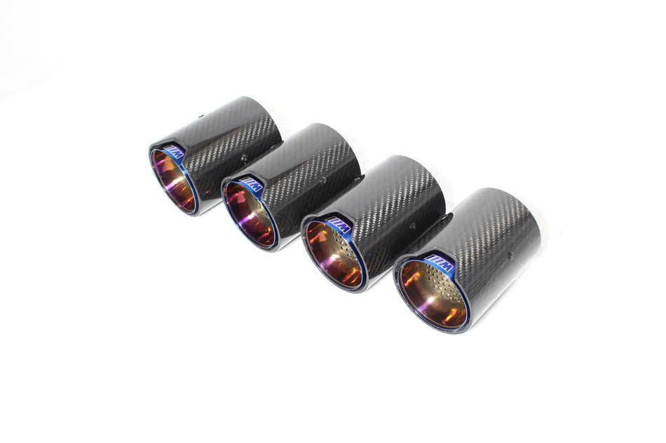 BMW M2/M3/M4/M5 F10/F80/F82/F83/F87 CARBON FIBRE EXHAUST TIPS - BURNT ENDS x4