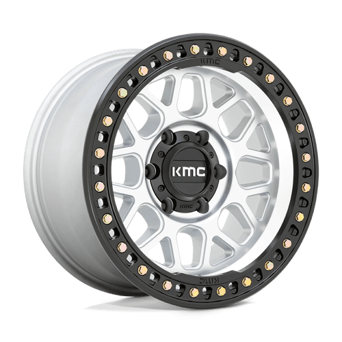 KMC GRS 20x9 ET18 5x127 MACHINED W/ SATIN BLACK LIP