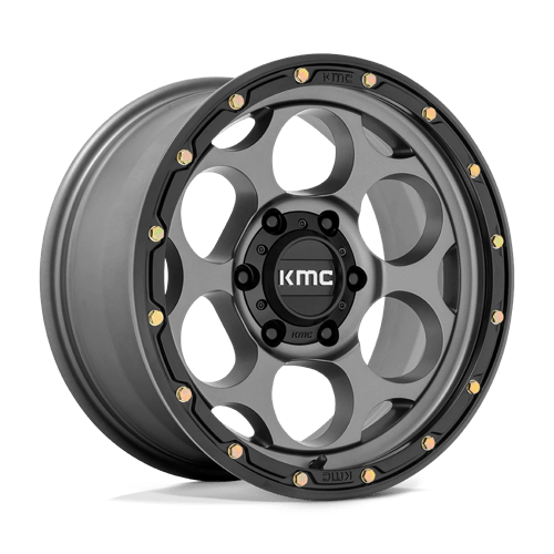 KMC DIRTY HARRY 17x8.5 ET18 5x127 SATIN GRAY W/ BLACK LIP