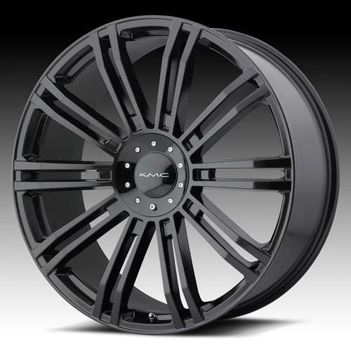 KMC D2 20x8.5 ET35 5x114.3, 5x120 GLOSS BLACK
