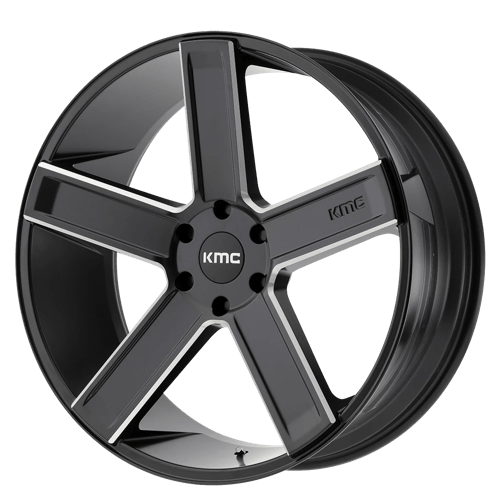 KMC DUECE 20x8.5 ET15 5x115 SATIN BLACK MILLED