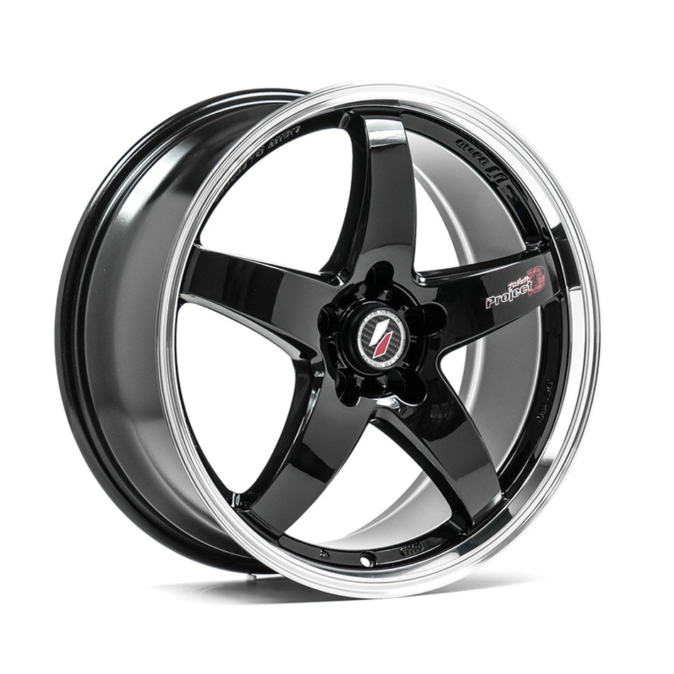 LENSO D1R 18x8 ET45 5x108 GLOSS BLACK & POLISHED