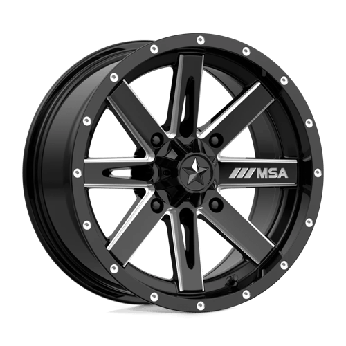 MSA Offroad Wheels BOXER 15x7 ET10 4x110 GLOSS BLACK MILLED