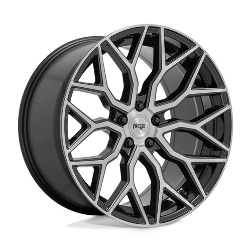 Niche MAZZANTI 1PC 20x9 ET35 5x120 GLOSS BLACK BRUSHED FACE