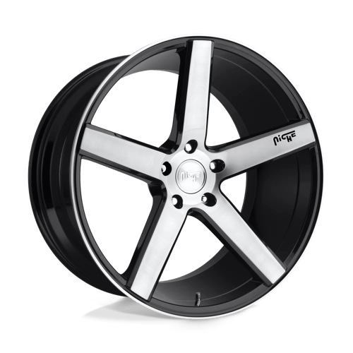 Niche MILAN 1PC 20x8.5 ET34 5x112 GLOSS BLACK BRUSHED