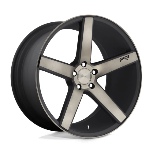 Niche MILAN 1PC 19x8.5 ET45 5x114.3 MATTE BLACK MACHINED W/ DOUBLE DARK TINT