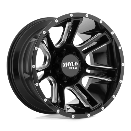 Moto Metal AMP 20x9 ET0 5x127 GLOSS BLACK MILLED