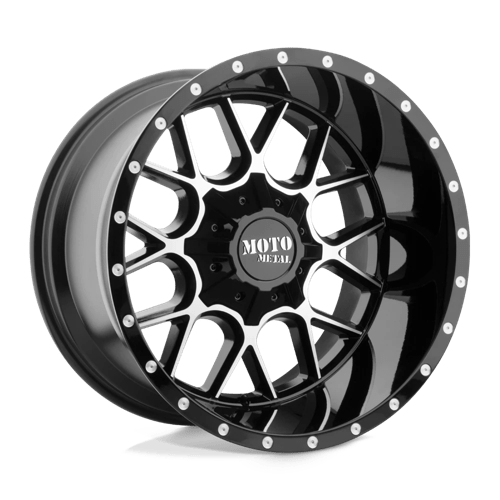 Moto Metal SIEGE 20x9 ET18 5x127, 5x139.7 GLOSS BLACK MACHINED