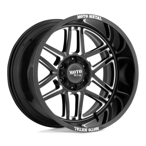 Moto Metal FOLSOM 20x10 ET-18 5x139.7 GLOSS BLACK MILLED