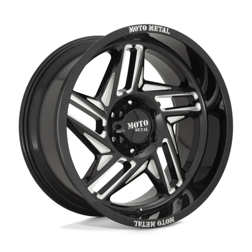 Moto Metal RIPSAW 20x10 ET-18 6x139.7 GLOSS BLACK MILLED