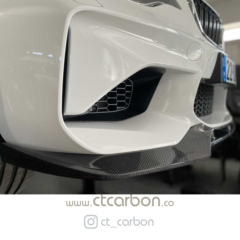 BMW M2 F87 N55(OG) CARBON FIBRE SPLITTER - V-STYLE - CT Carbon