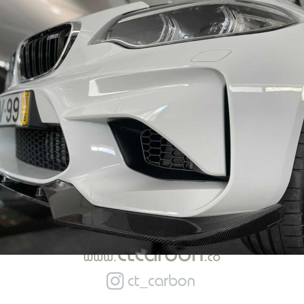 BMW M2 F87 N55(OG) CARBON FIBRE SPLITTER - V-STYLE - CT Carbon