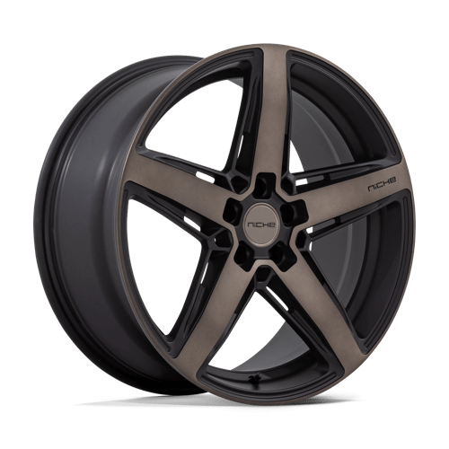 Niche TERAMO 1PC 20x9.5 ET25 5x114.3 MATTE BLACK W/ DOUBLE DARK TINT FACE