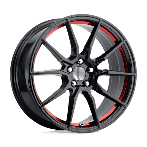 Performance Replicas PR193 17x9 ET24 5x114.3 GLOSS BLACK RED MACHINED