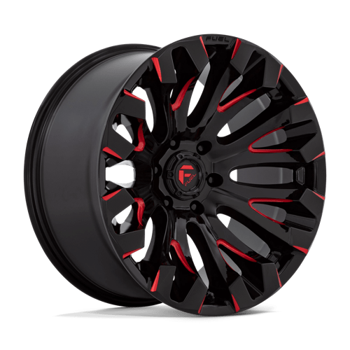 Fuel QUAKE 1PC 18x9 ET1 5x127 GLOSS BLACK MILLED RED TINT