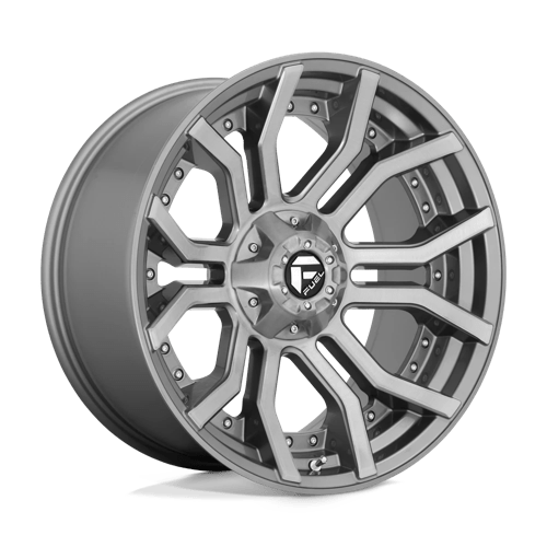 Fuel RAGE PLATINUM 1PC 20x9 ET1 5x127, 5x139.7 BRUSHED GUN METAL TINTED CLEAR