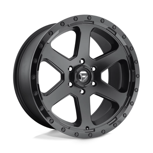 Fuel RIPPER 1PC 20x10 ET-18 6x139.7 MATTE BLACK GLOSS BLACK LIP