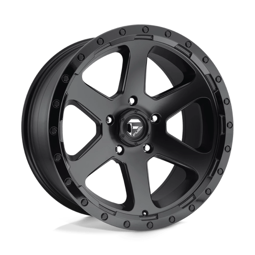 Fuel RIPPER 1PC 20x9 ET1 6x139.7 MATTE BLACK GLOSS BLACK LIP