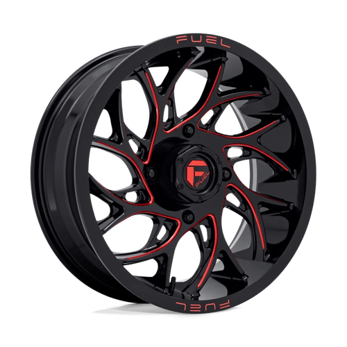 Fuel RUNNER UTV UTV 18x7 ET13 4x137 GLOSS BLACK MILLED CANDY RED