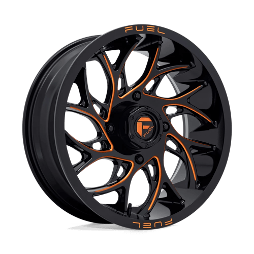 Fuel RUNNER UTV UTV 18x7 ET13 4x137 GLOSS BLACK MILLED ORANGE