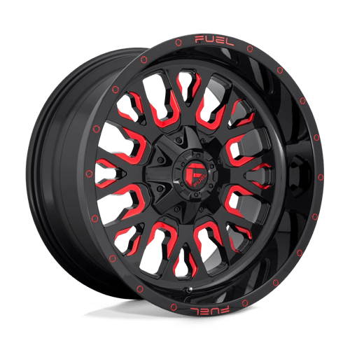 Fuel STROKE 1PC 18x9 ET1 6x135, 6x139.7 GLOSS BLACK RED TINTED CLEAR