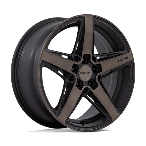 Niche TERAMO 1PC 18x8 ET40 5x114.3 MATTE BLACK W/ DOUBLE DARK TINT FACE