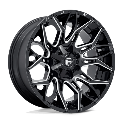Fuel TWITCH 1PC 22x10 ET-18 8x180 GLOSSY BLACK MILLED