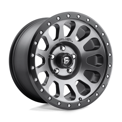 Fuel VECTOR 1PC 17x9 ET-12 6x139.7 MATTE GUN METAL BLACK BEAD RING