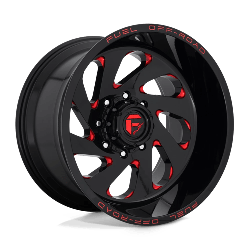 Fuel VORTEX 1PC 20x12 ET-44 8x180 GLOSS BLACK RED TINTED CLEAR