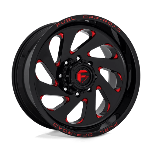 Fuel VORTEX 1PC 20x10 ET-18 5x127 GLOSS BLACK RED TINTED CLEAR