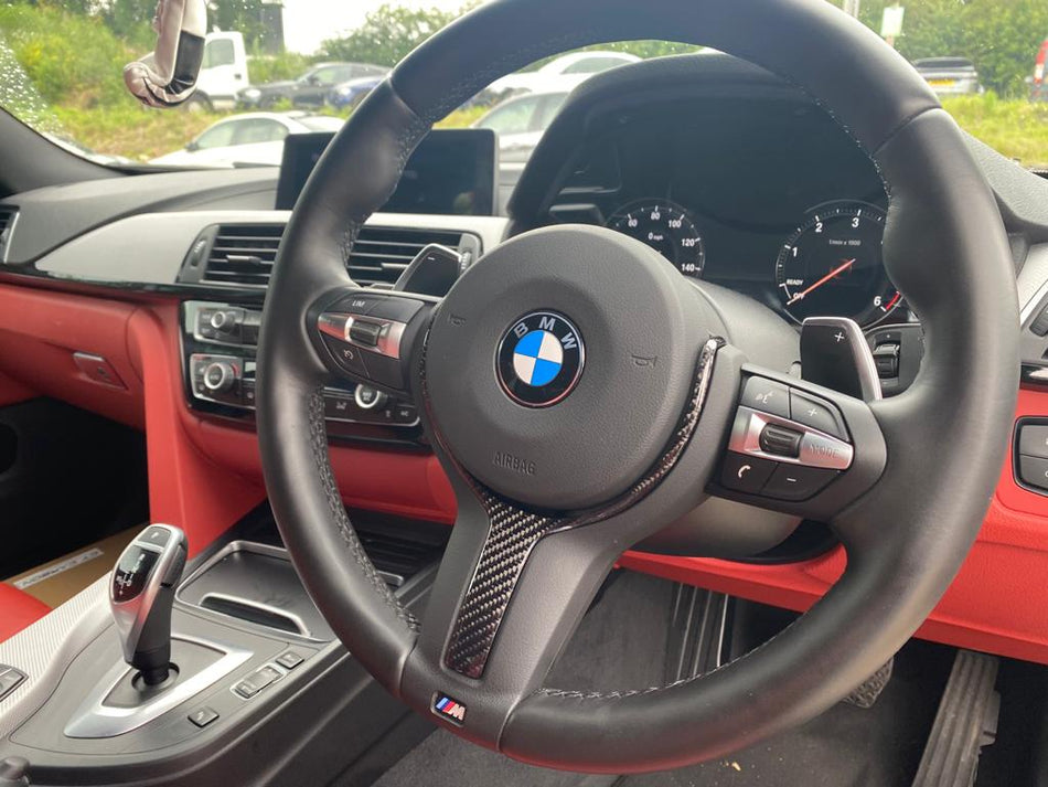 BMW M SPORT Fxx CARBON FIBRE STEERING WHEEL TRIM (2012-2019)