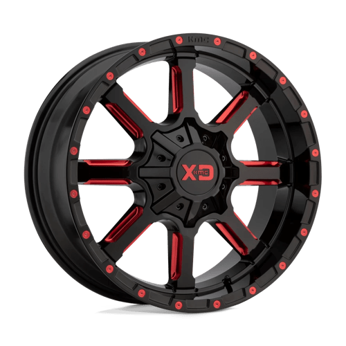 XD MAMMOTH 20x10 ET-18 3H-6H BLANK GLOSS BLACK MILLED W/ RED TINT