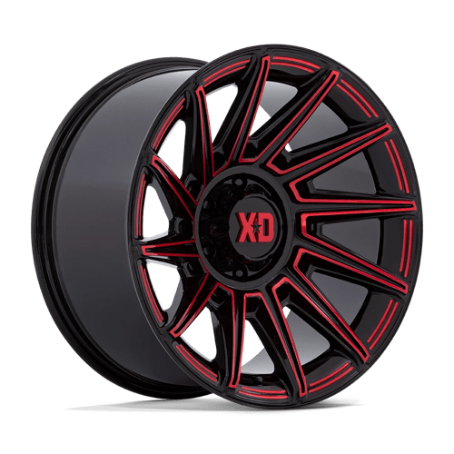 XD SPECTER 20x10 ET-18 5x127 GLOSS BLACK W/ RED TINT