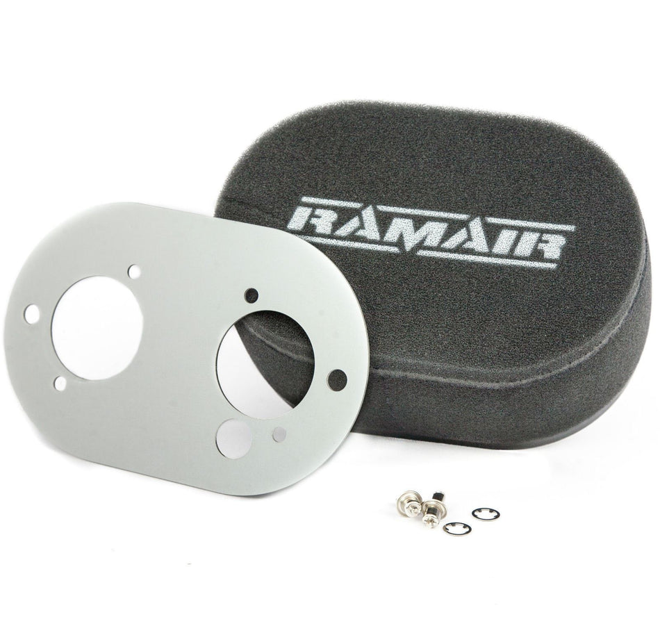 Ramair RS2-237-404 - Carb Air Filter With Baseplate Dellorto 45/48 DHLA 100mm Internal Height