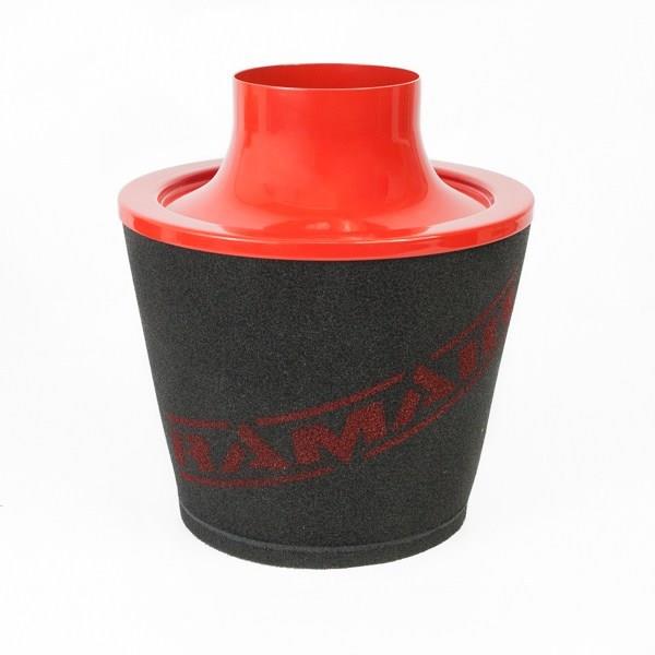 Ramair JS-108-RD-KIT 80mm OD Neck Red Large Aluminium Base Cone Filter With Silicone Coupler