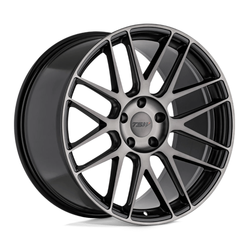TSW NORD 19x8.5 ET42 5x112 SEMI GLOSS BLACK MILLED-MACHINED DARK TINT FACE