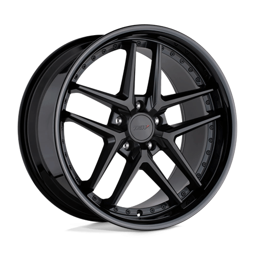 TSW PREMIO 19x9.5 ET20 5x120 MATTE BLACK W/ GLOSS BLACK LIP