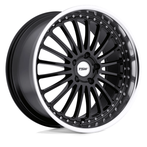 TSW SILVERSTONE 19x9.5 ET20 5x114.3 GLOSS BLACK W/ MIRROR CUT LIP