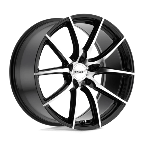 TSW SPRINT 17x8 ET40 5x114.3 GLOSS BLACK W/ MIRROR CUT FACE