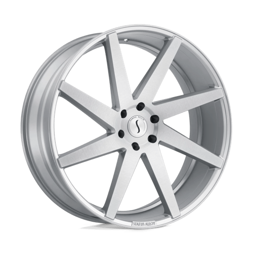 Status BRUTE 22x9.5 ET35 5x127 SILVER W/ BRUSHED MACHINED FACE